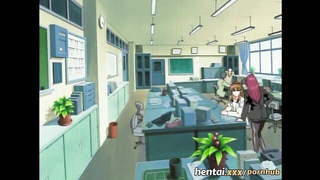 Sitting on the Teacher's Desk getting a Blowjob - Hentai.xxx