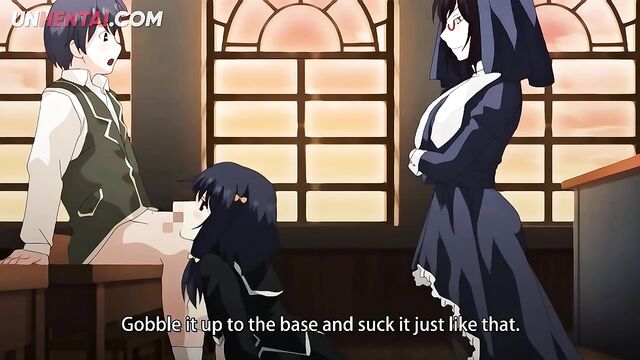 Catholic Schoolgirls Fuck in Class | Hentai Anime
