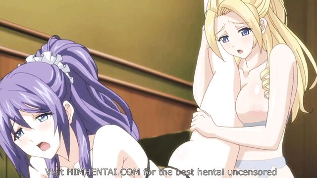 Busty Lesbian Teens have Threesome | Hentai Anime