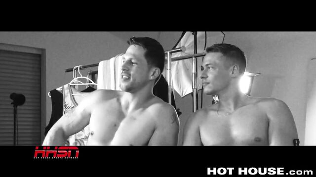 HotHouse Roman & Aston Hot Raw Sex at Photoshoot & Cum all over Abs