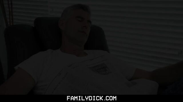 FamilyDick - Strict Stepdad Disciplines his Boy with Hard Dick