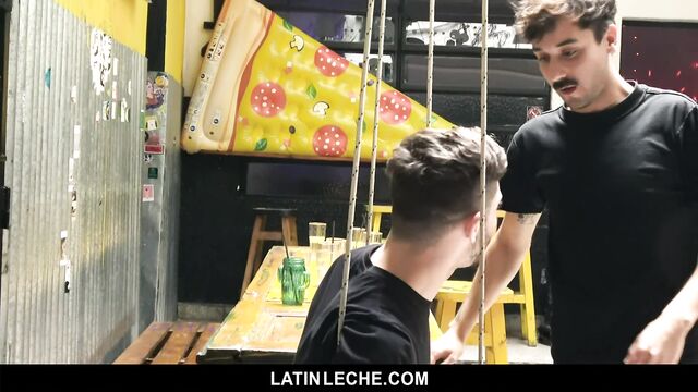 LatinLeche - Cute Boy Blows a Handsome Stranger at the Gay Bar