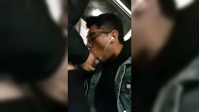 Cum in Mouth on the Subway