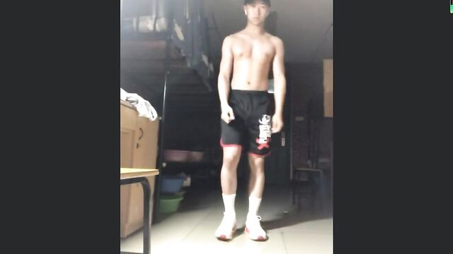 Asian Chinese Muscle Straight Handsome Boy