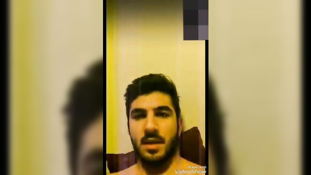 Handsome Arab Man​ Jerk off Cum on Body