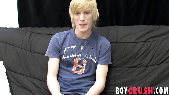 Barely Legal Twink is Eager to Stroke his Dick on the Casting