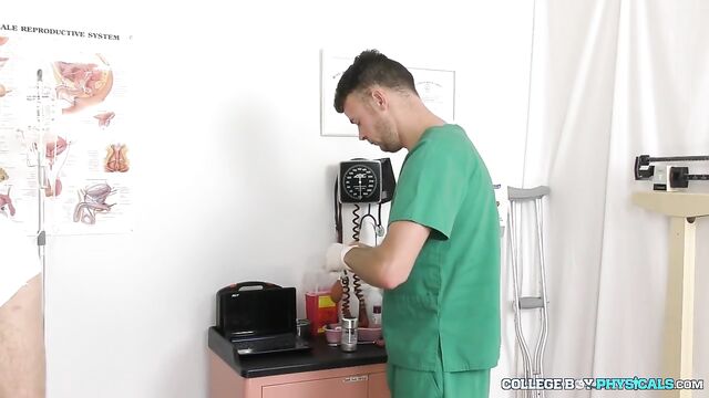Doctors Nurse needs to Open my Ass up in the Office