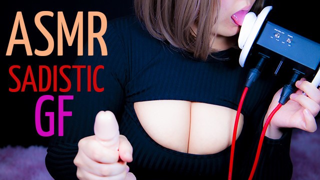 Sadistic Girlfriend lick your ears and gives a strong handjob for be a bad boy -ASMR- Role Play