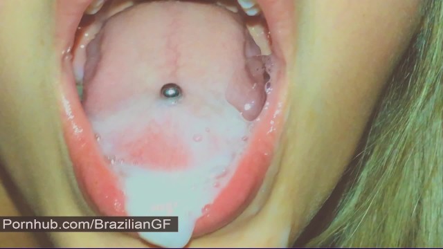 First time cum swallow, she gives the best sloppy blowjob ever
