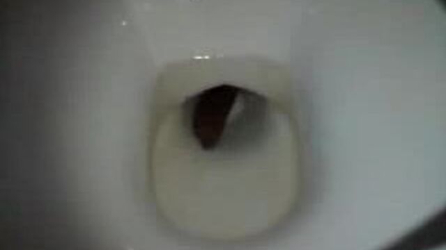 girl has shit in the toilet